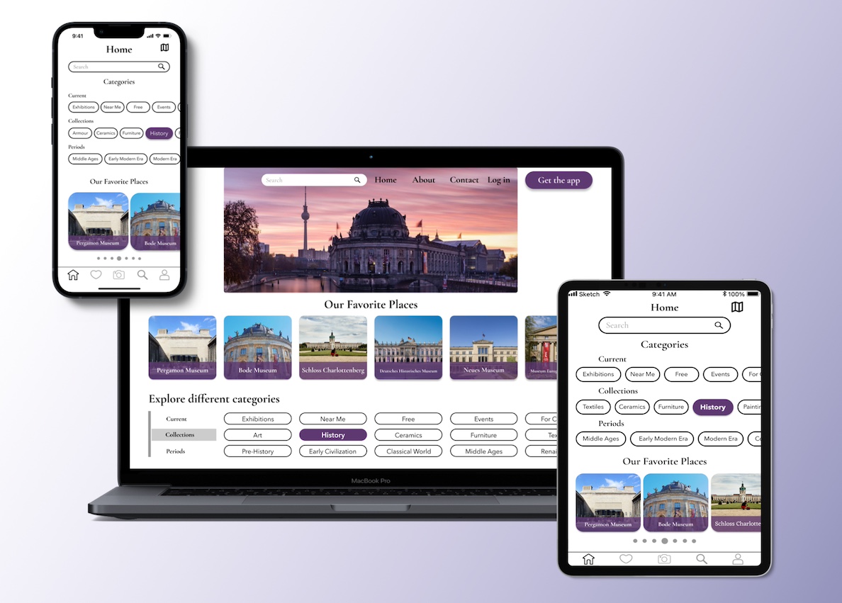 Museum Guide Berlin mockups
